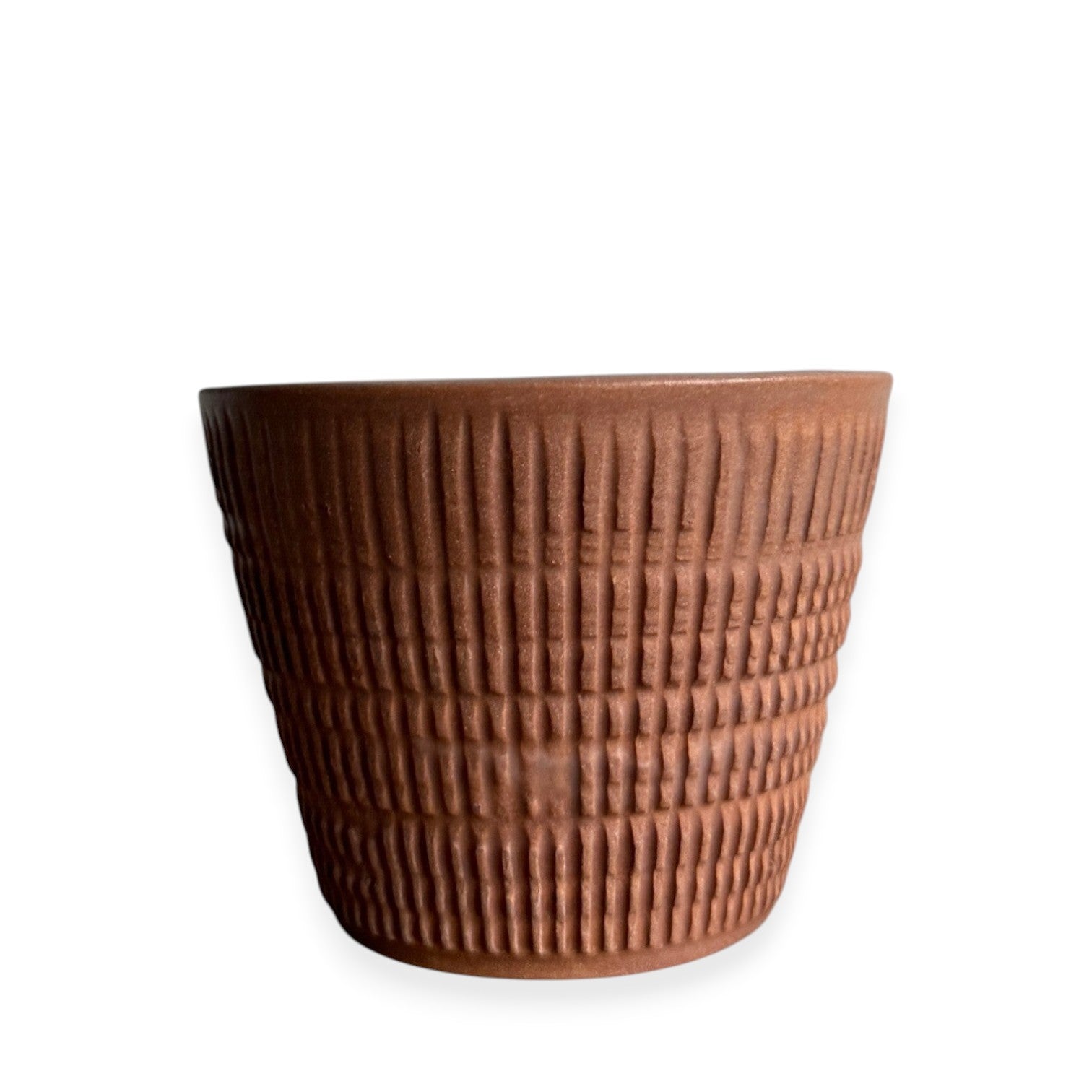 Konisk kaffekop i terracotta mat keramik fra GiùInLab