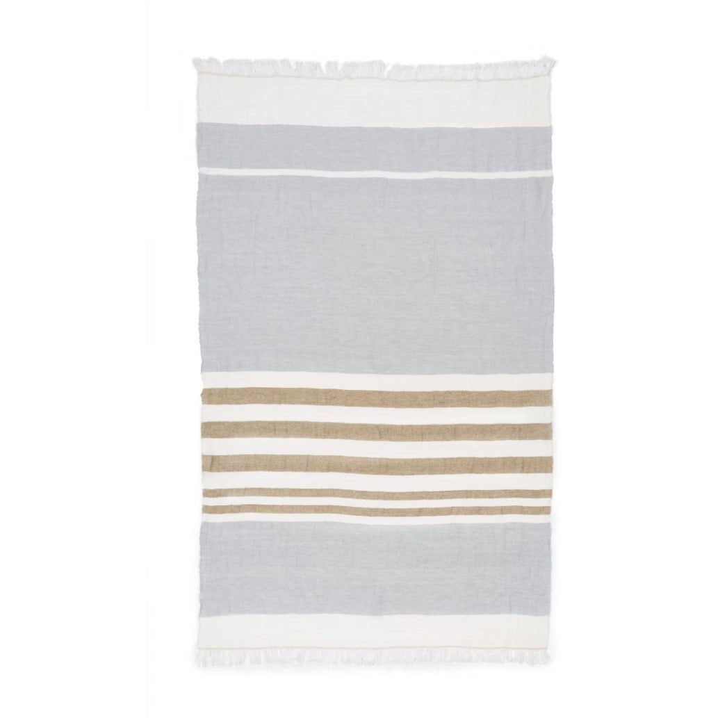 The Belgian Towel - Ash Stripe