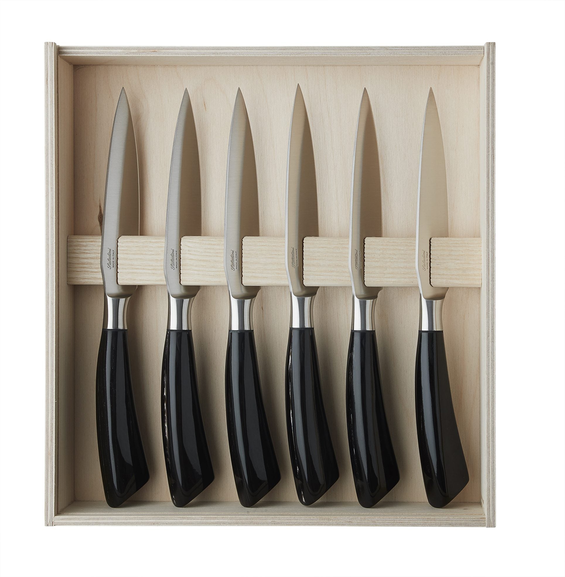 Steakknive 27 cm i bøffelhorn, 6 stk.