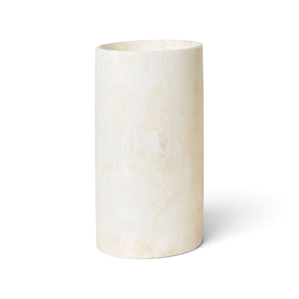Alabast lysestage – Cylinder stor, 25 cm