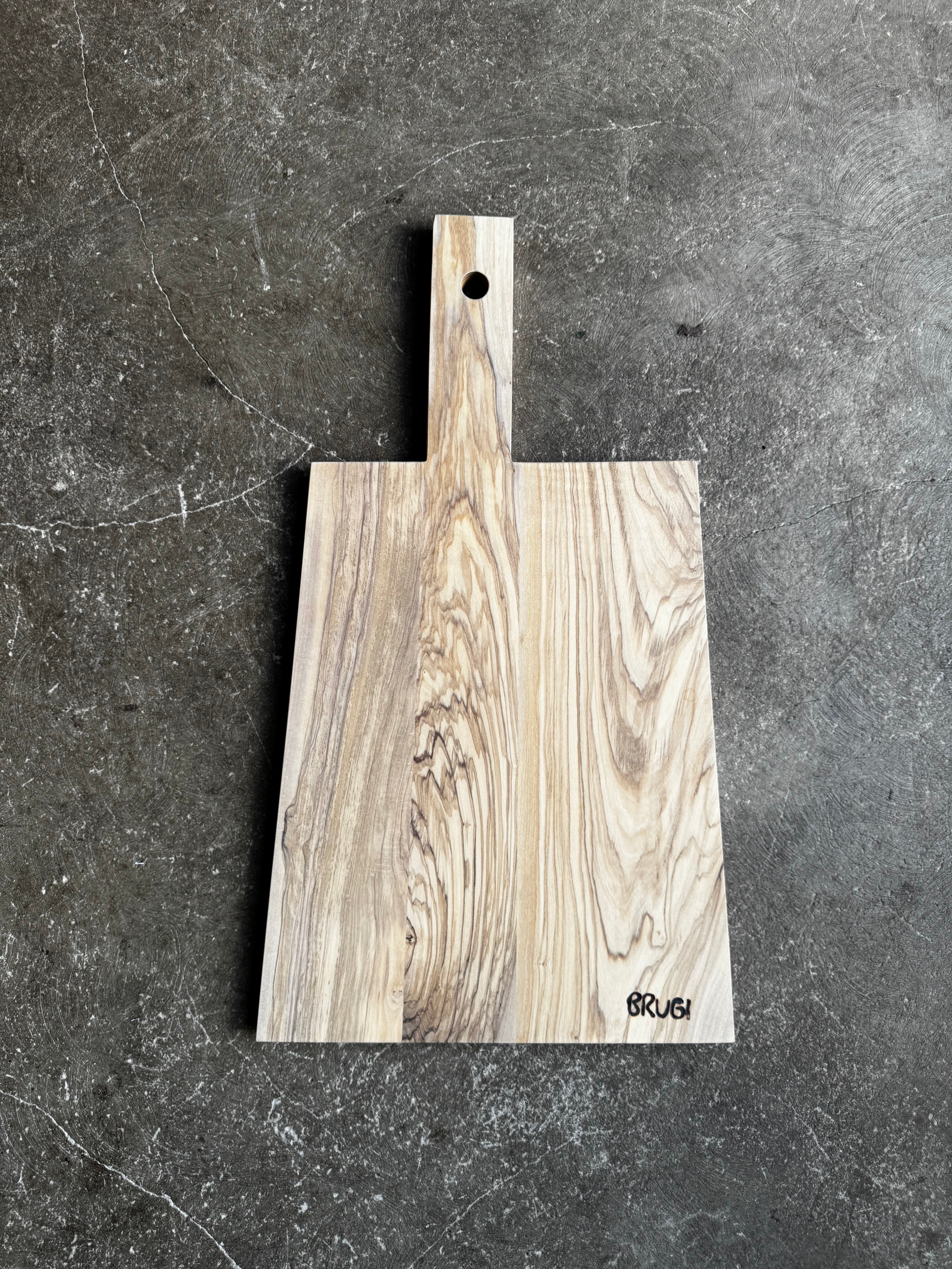 Skærebræt 53 x 30 x 1,5 cm i oliventræ fra Andrea Brugi