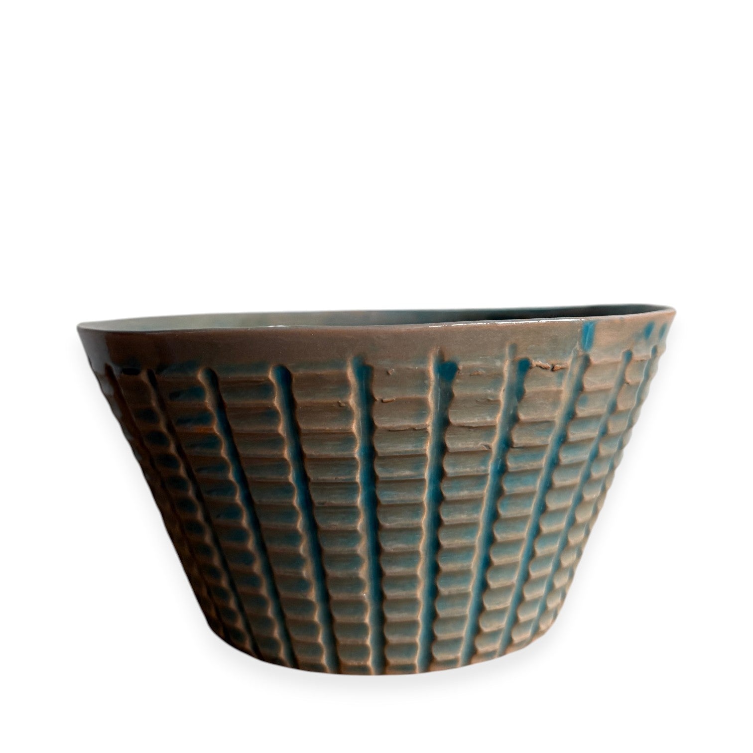 Skål i terracotta blå keramik fra GiùInLab