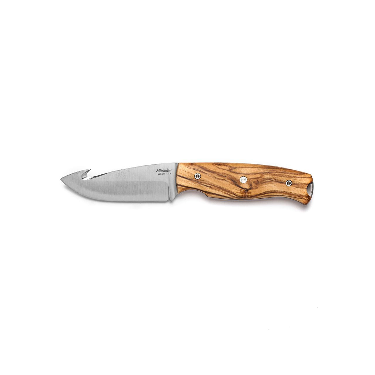 Jagtkniv 22 cm i oliventræ med bugåbner