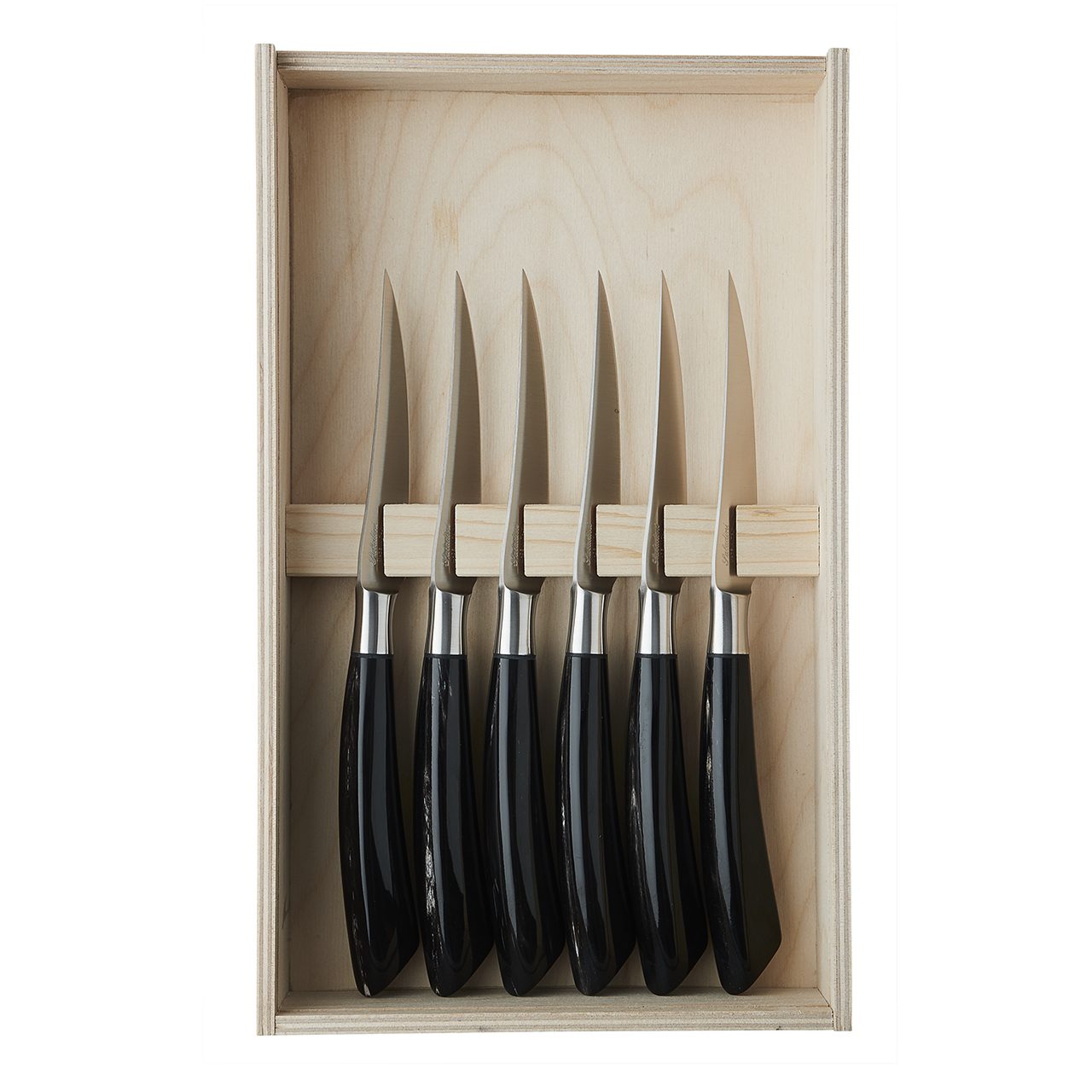 Steakknive 23 cm i bøffelhorn, 6 stk.