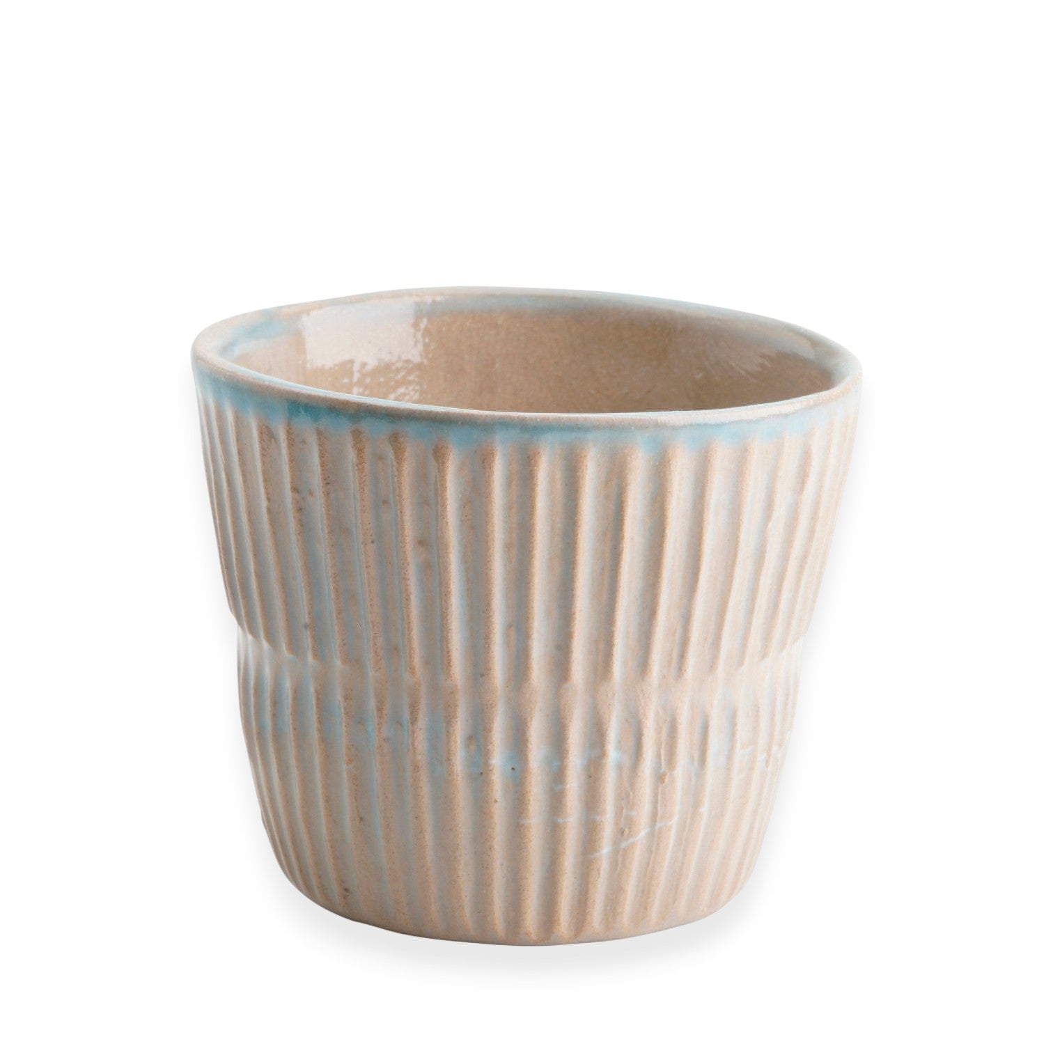 Marigold kaffekop i terracotta blå keramik fra GiùInLab